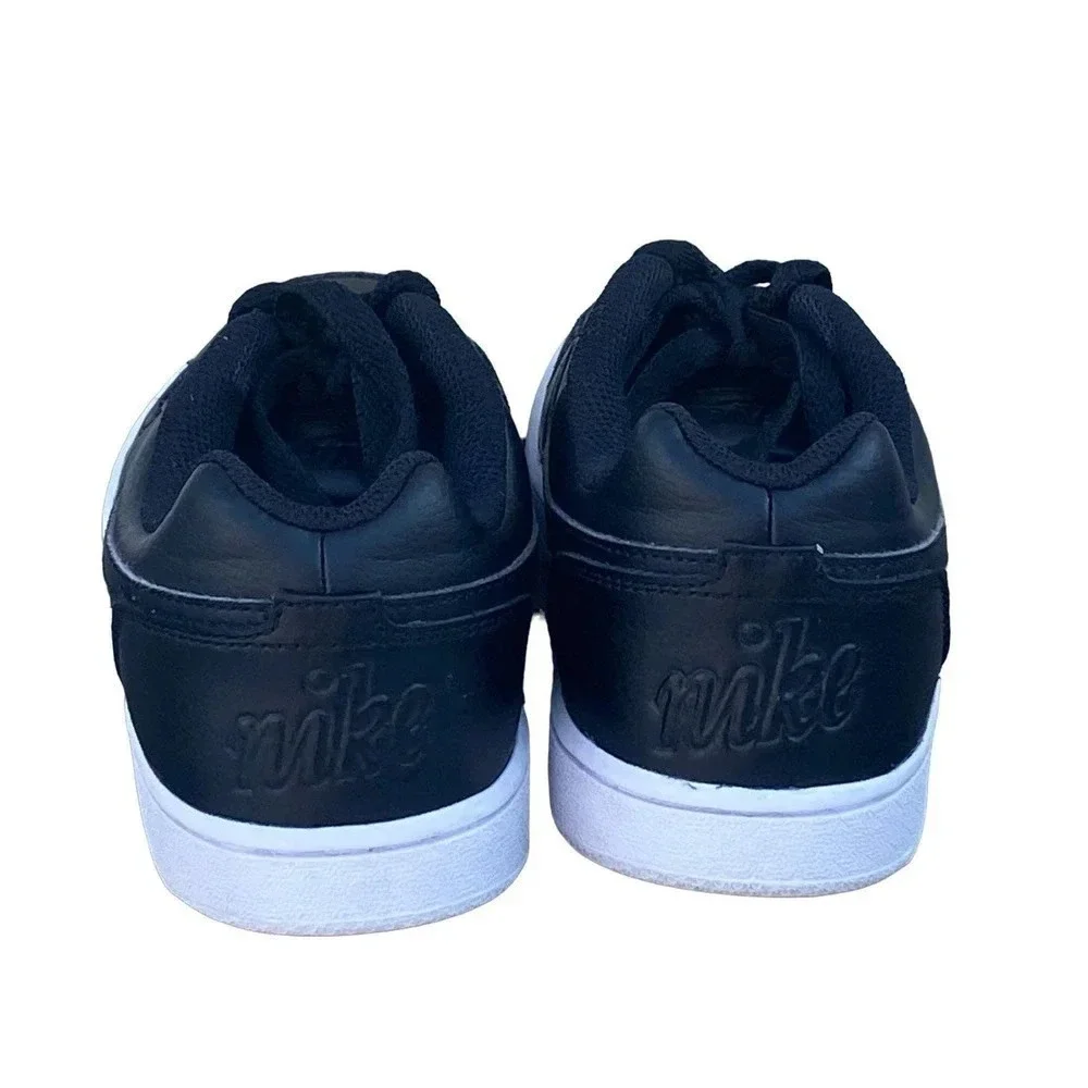 Nike Ebernon Womens Low Top Size 6.5 Athletic Black White Casual Sneakers - Picture 2 of 11